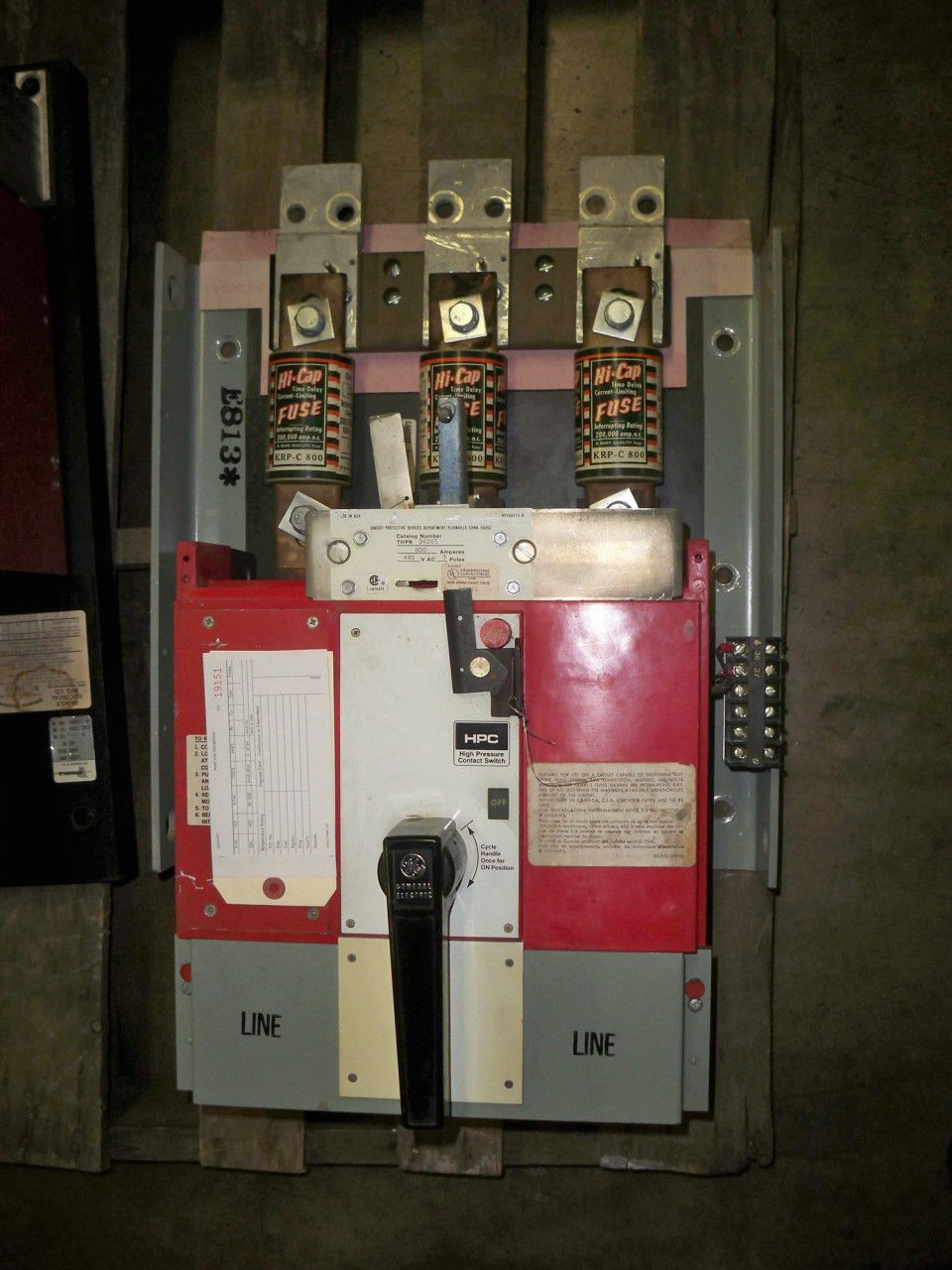 Picture of THPR3408B General Electric 800 Amp 480 Volt HPC Switch