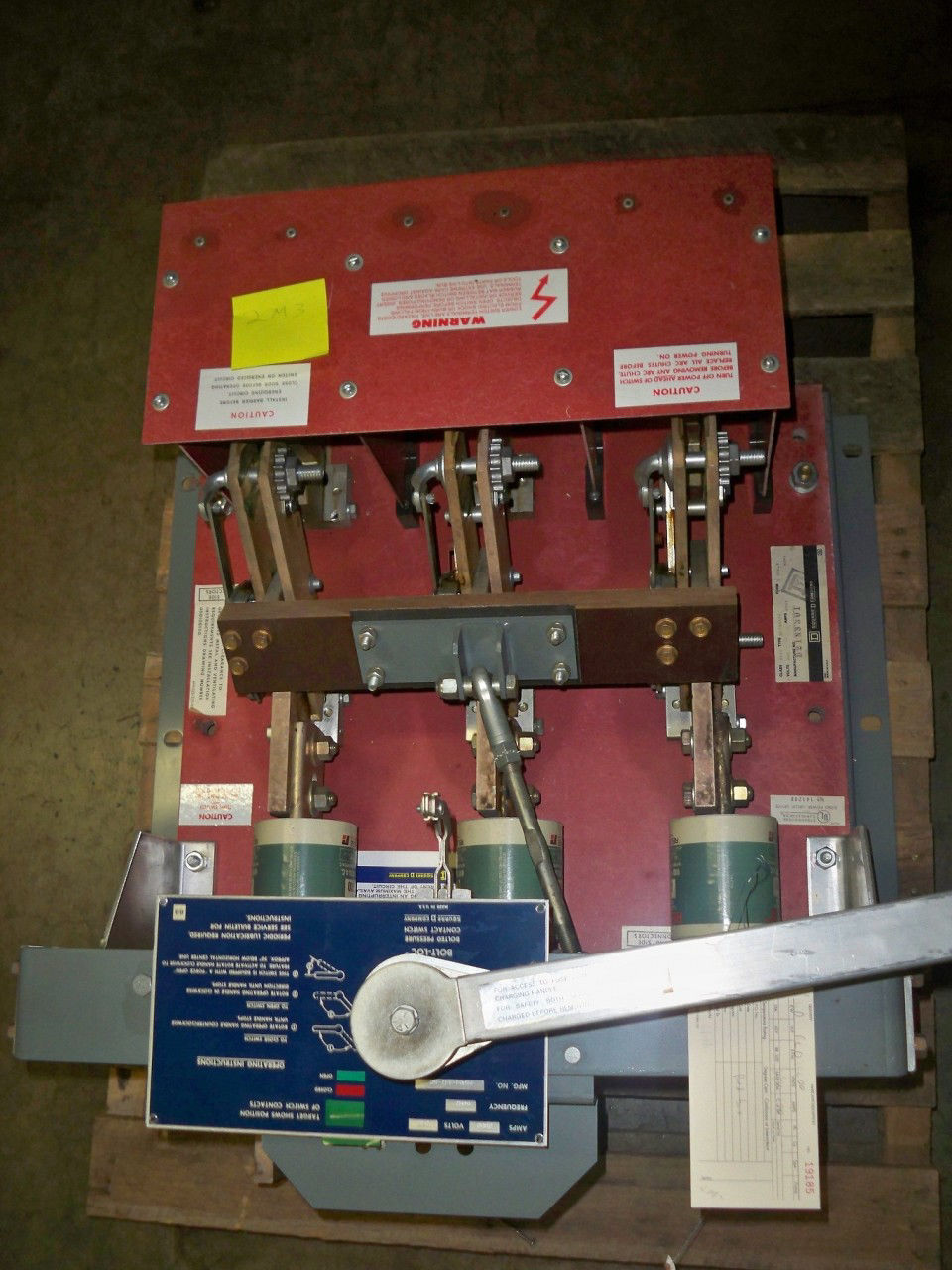 Picture of BLO32200 Square D Bolt-Loc 2000 Amp 240 Volt Pressure Contact Switch Red