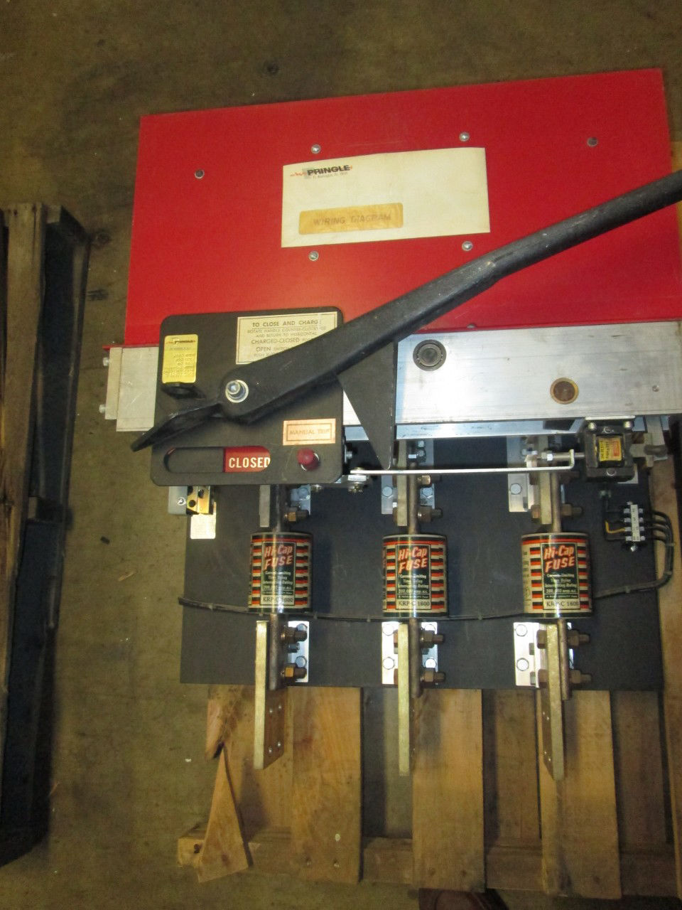Picture of QA2033ET Pringle 2000 Amp 480 Volt Pressure Contact Switch Black W/ST