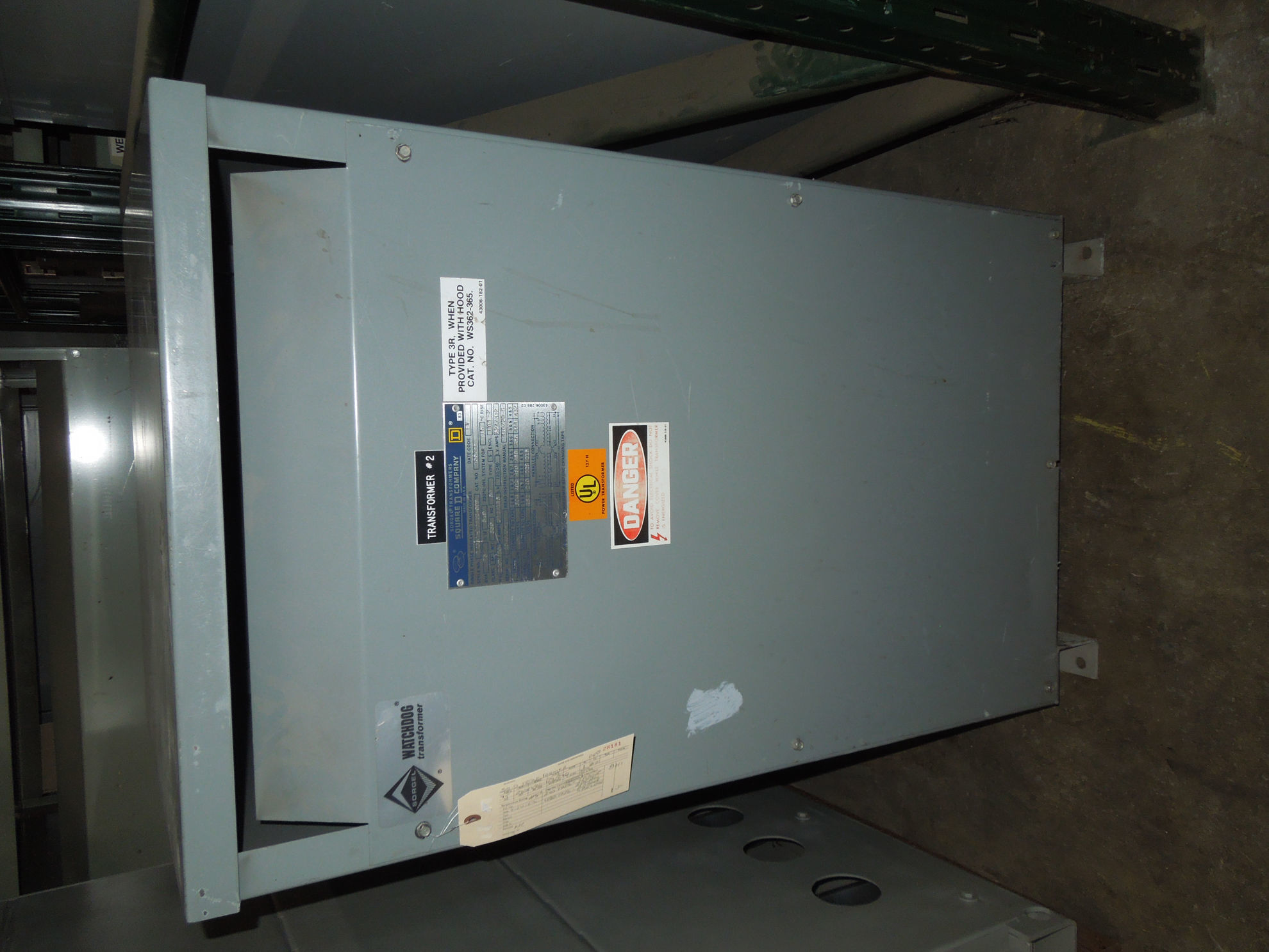 Picture of Square D 75 KVA 240x480-120/240 Volt 1 Phase Low Voltage Dry Type Transformer R&G