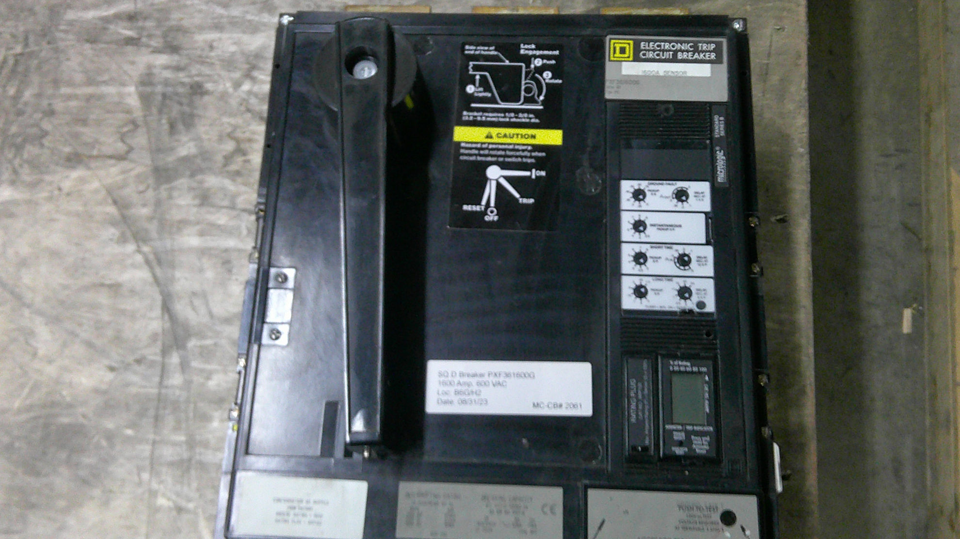 Picture of Square D PXF361600G Electronic Trip Circuit Breaker 1600 Amp 600 Volt AC M/O F/M