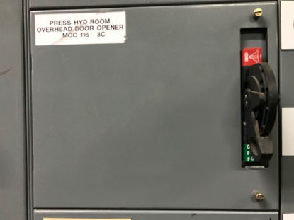 Picture of Allen Bradley 2100 Series 30 Amp Max Single Fusible Type Feeder MCC Bucket R&G