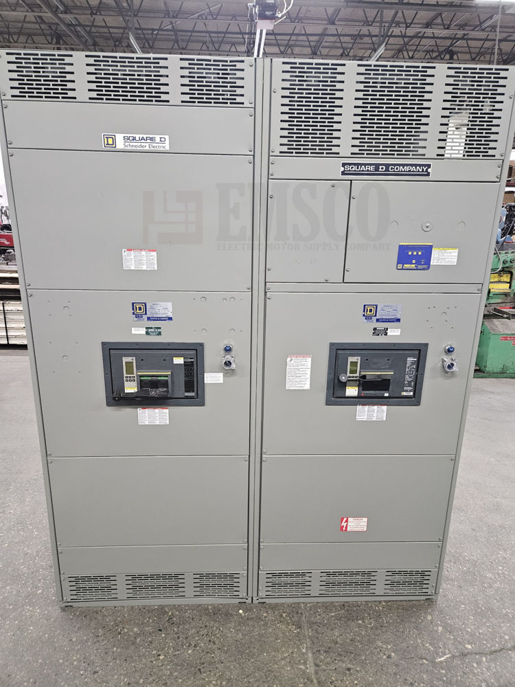 Completed reconditioned Square D I-Line main breaker sections at EMSCO