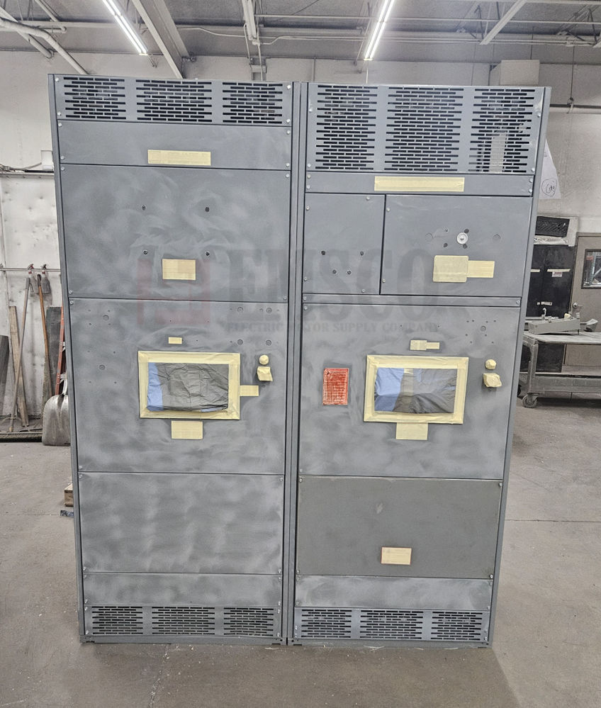 Square D I-Line main breaker sections during reconditioning at EMSCO
